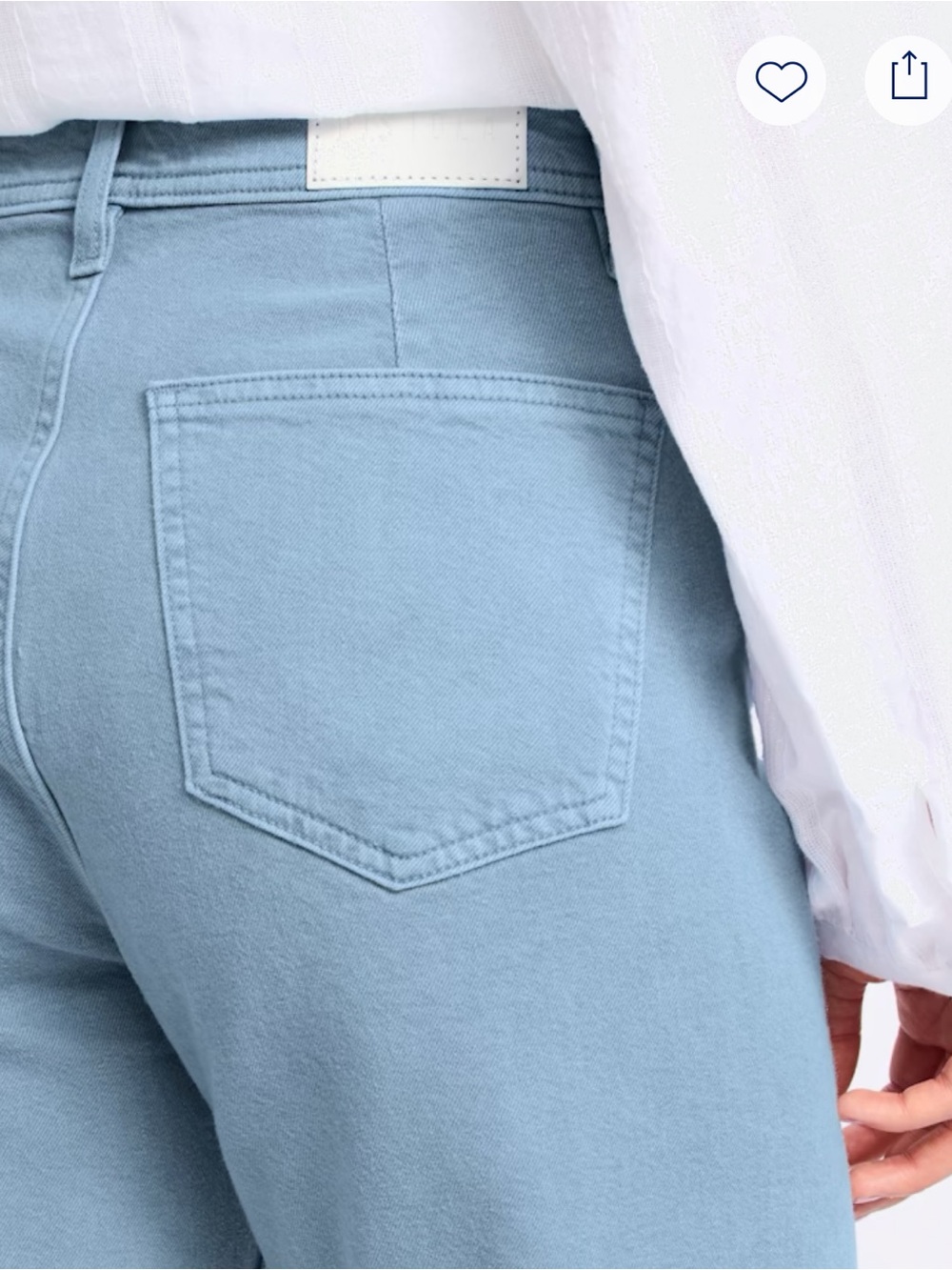 pistola Penny High Rise Crop Wide Leg Jean in Light Blue - Picture 4 of 5